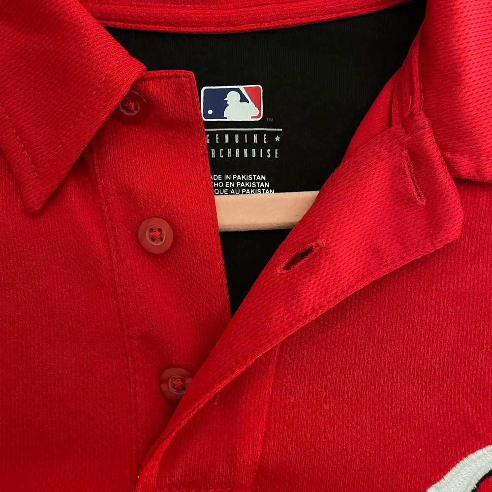 Official MLB Cincinnati Reds Men’s polo shirt - M NWT - Picture 4 of 6